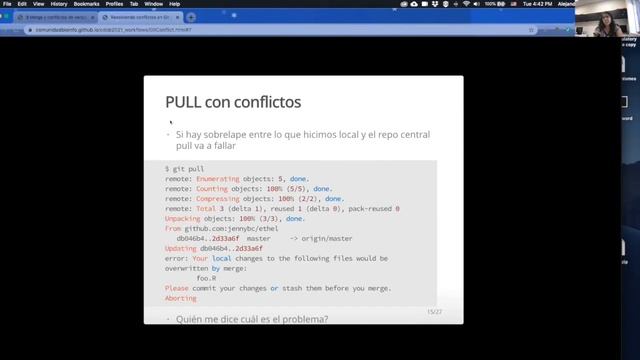 CDSB2021: Merge y conflictos de versiones en Git y GitHub смотреть онлайн