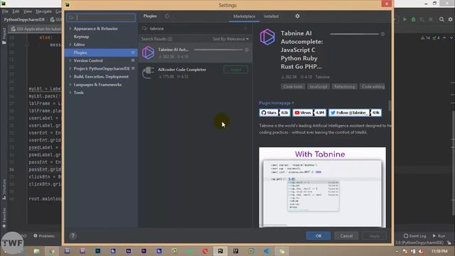 How to Install Tabnine Plugin in pyCharm IDE смотреть онлайн
