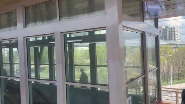 Станция Окружная из окна Аэроэкспресса, г. Москва, 25.04.2023