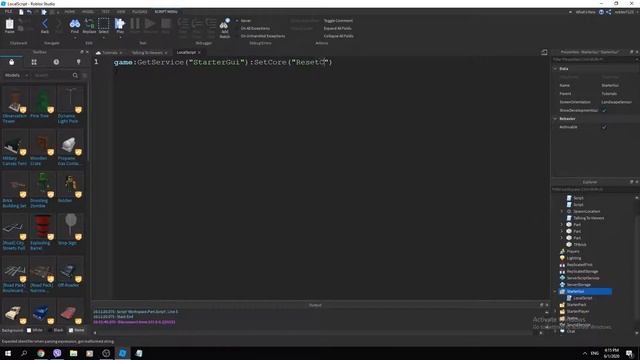 How to Disable Reset Character in Roblox Studio! смотреть онлайн