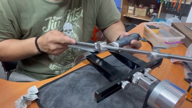 Заточка НОВЫМИ камнями от Гриндерман КК ойл. Сталь N690