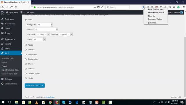 Work With WordPress Import & Export Tools in Bangla - Part17 смотреть онлайн