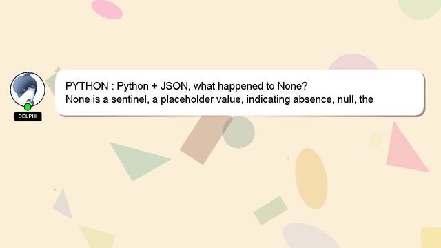 PYTHON : Python + JSON, what happened to None? смотреть онлайн