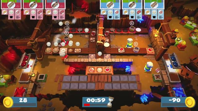 Overcooked! 2 #7 - Español PS Now HD Coop Norwii - Rematando Trofeos De Farmeo Variado!