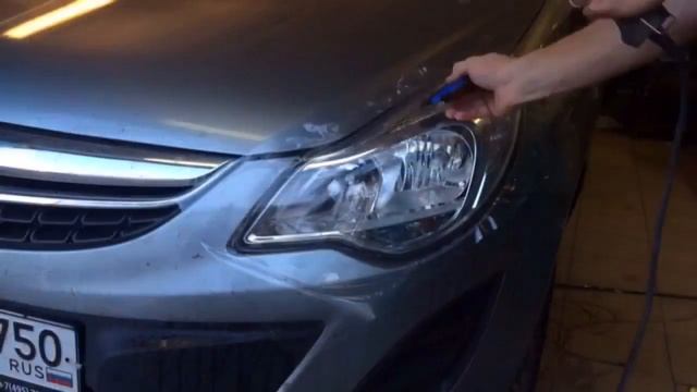 Бронирование передних фар Opel Corsa смотреть онлайн