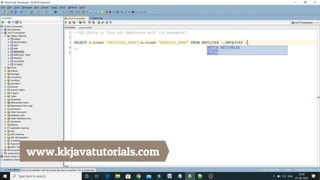 SQL Query to find all Employees with its managers Using Self Join ? || Self Join in SQL смотреть онлайн