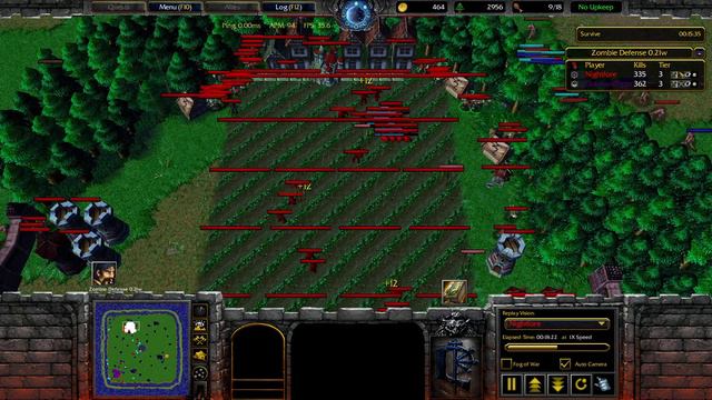 【WarCraft 3】Zombie Defense V0.21w ► Game 14 (Warrior) ★ Normal | Valley (30 Minutes) ║#256║