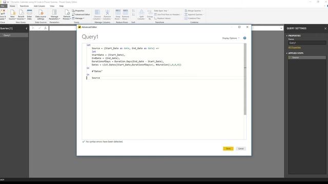 Dynamic Calendar Using M Code - Microsoft Power Bi Desktop смотреть онлайн
