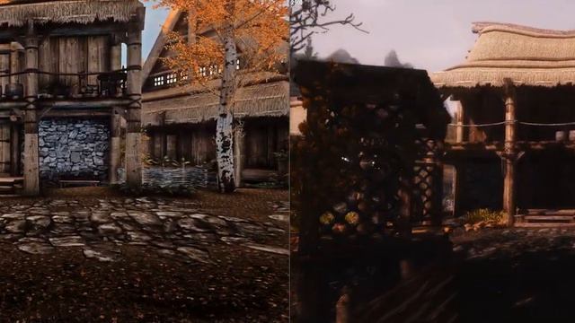 Skyrim SE DX11 Bjorn ENB vs Skyrim DX9 Oldrim K ENB смотреть онлайн