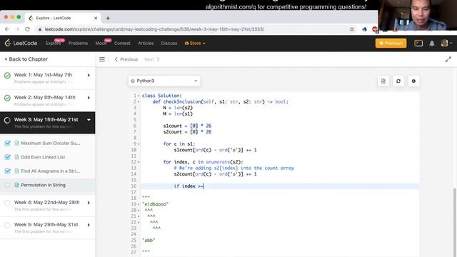 Permutation in String (python) - Day 18/31 Leetcode May Challenge смотреть онлайн
