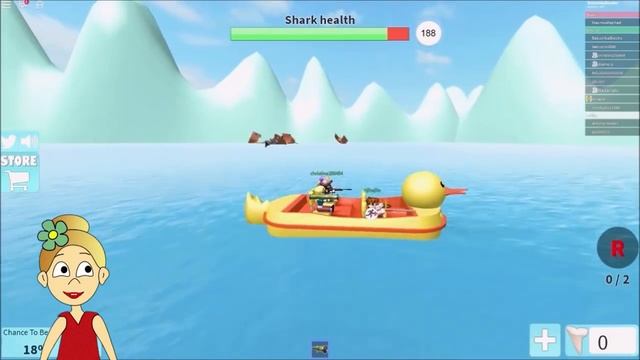 Бабушка Шошо стала опасной АКУЛОЙ ? Shark Attack ROBLOX смотреть онлайн