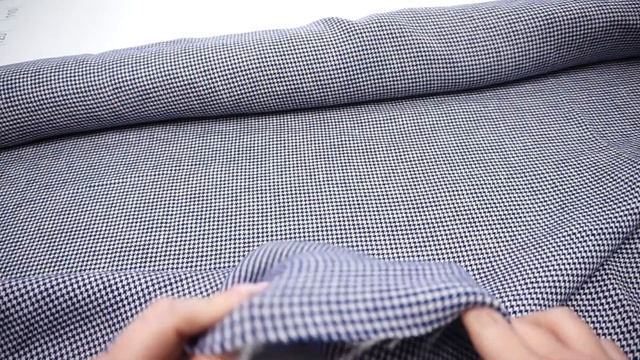 Ткань лен Dior синяя гусиная лапка 97176 смотреть онлайн