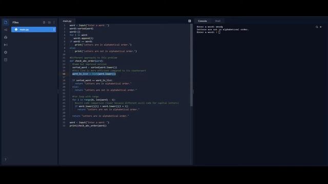 Simple Python Scripts #13 - Is This Word In Alphabetical Order? смотреть онлайн