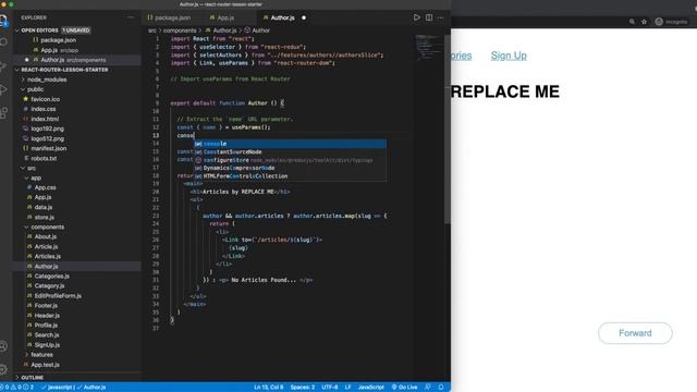 Learn React Router Exercise 7 смотреть онлайн