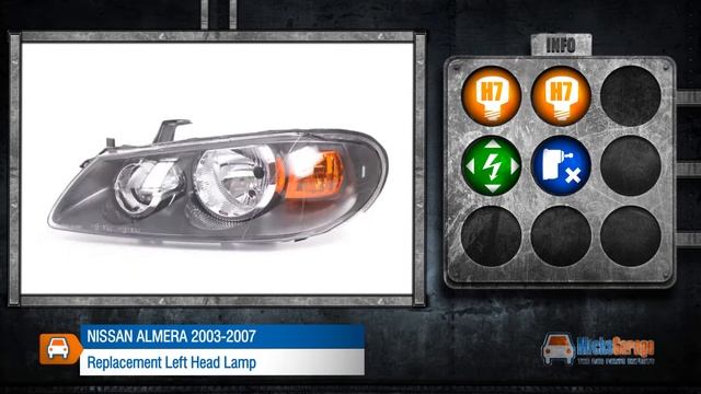 Replacement Left Head Lamp: Nissan Almera 2003-2007 смотреть онлайн