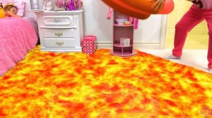 Пол это лава история от Насти и папы. Видео для детей