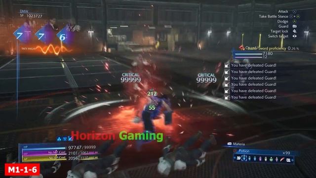 Crisis Core Final Fantasy 7 Reunion M1-1-6 1000 Shinra Troopers Boss Get Mug Unlock Reward Treasure смотреть онлайн