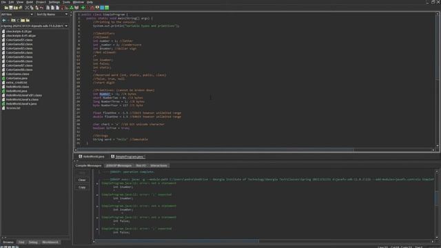 Java Basics E3 - Variable types смотреть онлайн