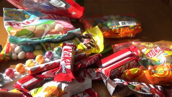 a lot of candy refrigerator full of sweets Kit Kat