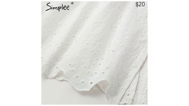 Одежда с AliExpress. Пикантное длинное платье белого цвета с V образным вырезом. смотреть онлайн