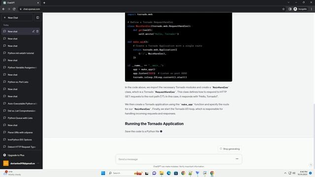 Tornado is a relatively simple non blocking web server framework written in Python can somewhat exp смотреть онлайн