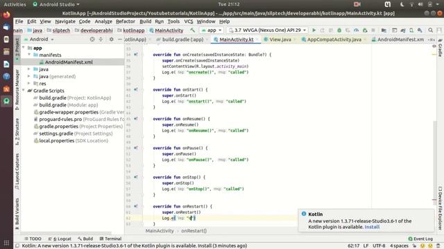 Android application development using Kotlin - 2 || Activity Life Cycle смотреть онлайн