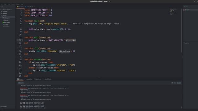 Platformer Defold Tutorial 3 - Gravity, Velocity, Collisions