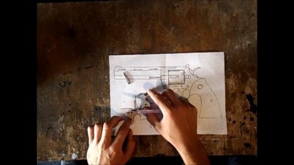 Как сделать Кольт Питон из бумаги /How make to Colt Python paper