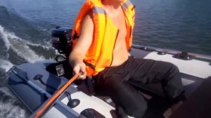 Ривьера 3200СК+Hangkai 6.0 первый глисс на обкатке.