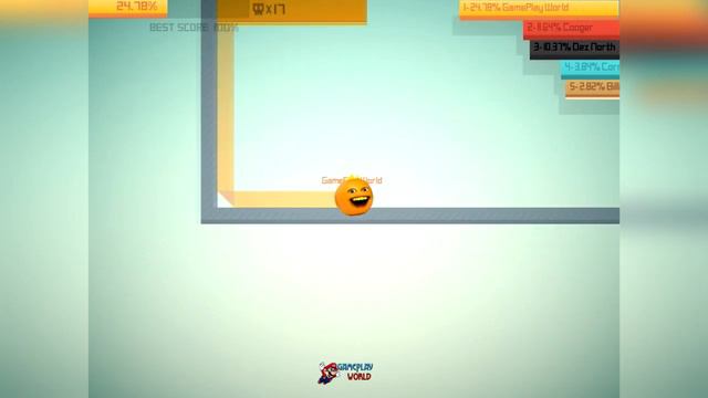Annoying Orange Plays Paper.io - Orange with Best Score [IOS / Android Gameplay] смотреть онлайн