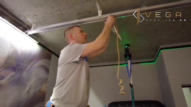 Световая линия - VEGA монтаж нового светодиодного профиля для натяжных потолков смотреть онлайн