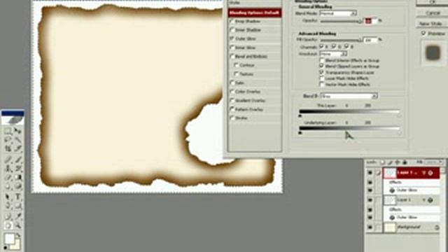 Уроки фотошопа - Рисуем старую жженую записку смотреть онлайн