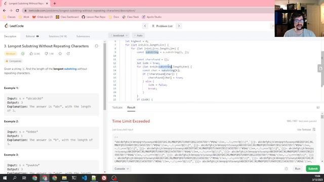 Leetcode 3: Longest Substring Without Repeating Characters Part1 смотреть онлайн