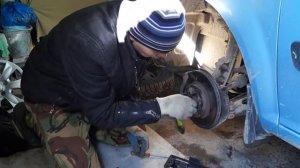 замена колодок Huyndai getz , Хендай Гетс