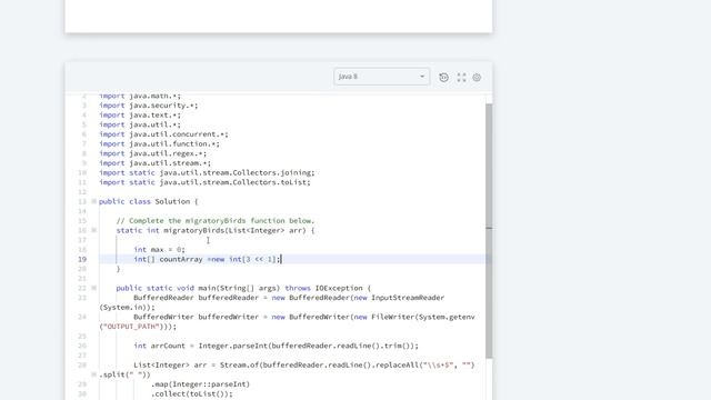 Hackerrank Migratory Birds Java Solution смотреть онлайн
