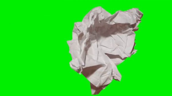 4K Paper Transitions Green Screen