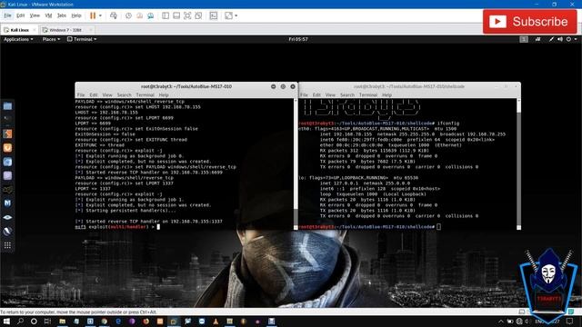 Exploitating 32Bit Windows 7 Machine | Using AutoBlue | T3raByt3 смотреть онлайн