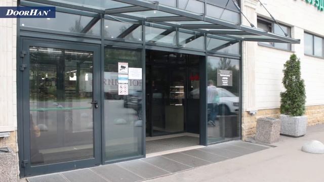 Автоматические раздвижные двери DoorHan для супермаркетов и ТЦ смотреть онлайн