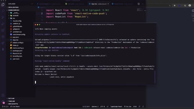 Code Push: Deploy de aplicações MOBILE sem passar pela loja com REACT NATIVE смотреть онлайн