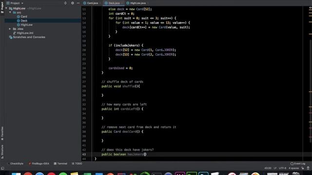 HighLow Card Game in Java смотреть онлайн