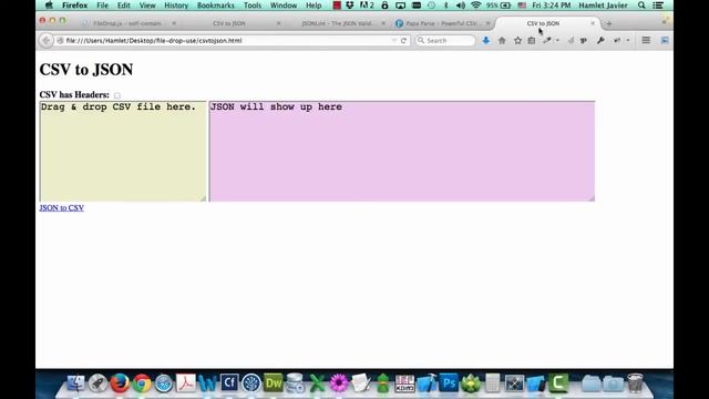 Converting Between CSV & JSON With FileDrop.js & Papa Parse смотреть онлайн