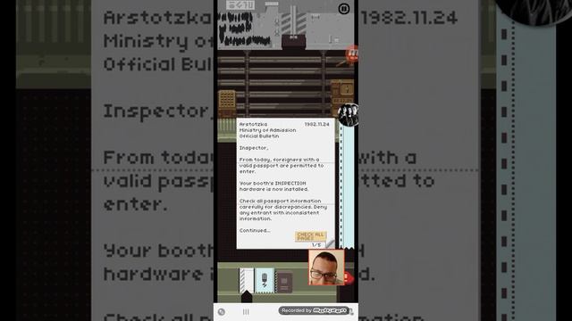 Papers Please playthrough - part 1 Am already in Jail😅😢 смотреть онлайн