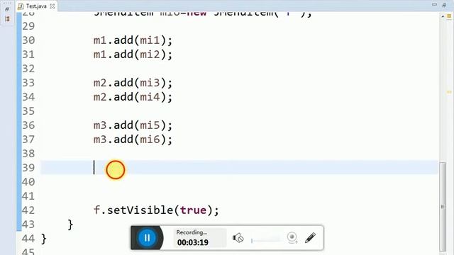 JMenuBar tutorial смотреть онлайн