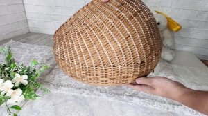 Дом лежанка для кошки плетеный