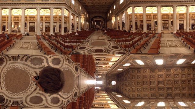 360 video: Interior of Basilica of Saint Mary Major, Rome, Italy смотреть онлайн