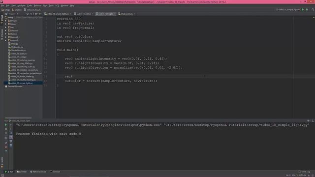 Modern OpenGL programming in Python - part 18 - simple lighting смотреть онлайн