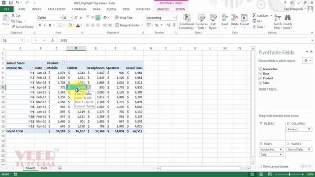 Pivot Table Excel | Learn how to Highlight Top Values in Pivot Tables in Excel смотреть онлайн