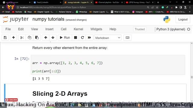 Python Numpy Array Functions and Slicing-Python Data Science and Big Data Tutorials смотреть онлайн