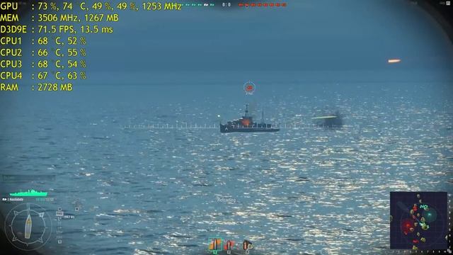 World of Warships (Beta) | GTX 970 NON-OC & i5 3570k OC 4,2Ghz | 1080p Maxed Out | FRAME-RATE TEST смотреть онлайн