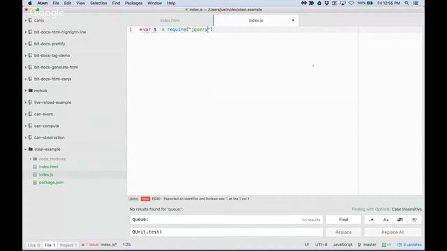 Loading jQuery with StealJS смотреть онлайн